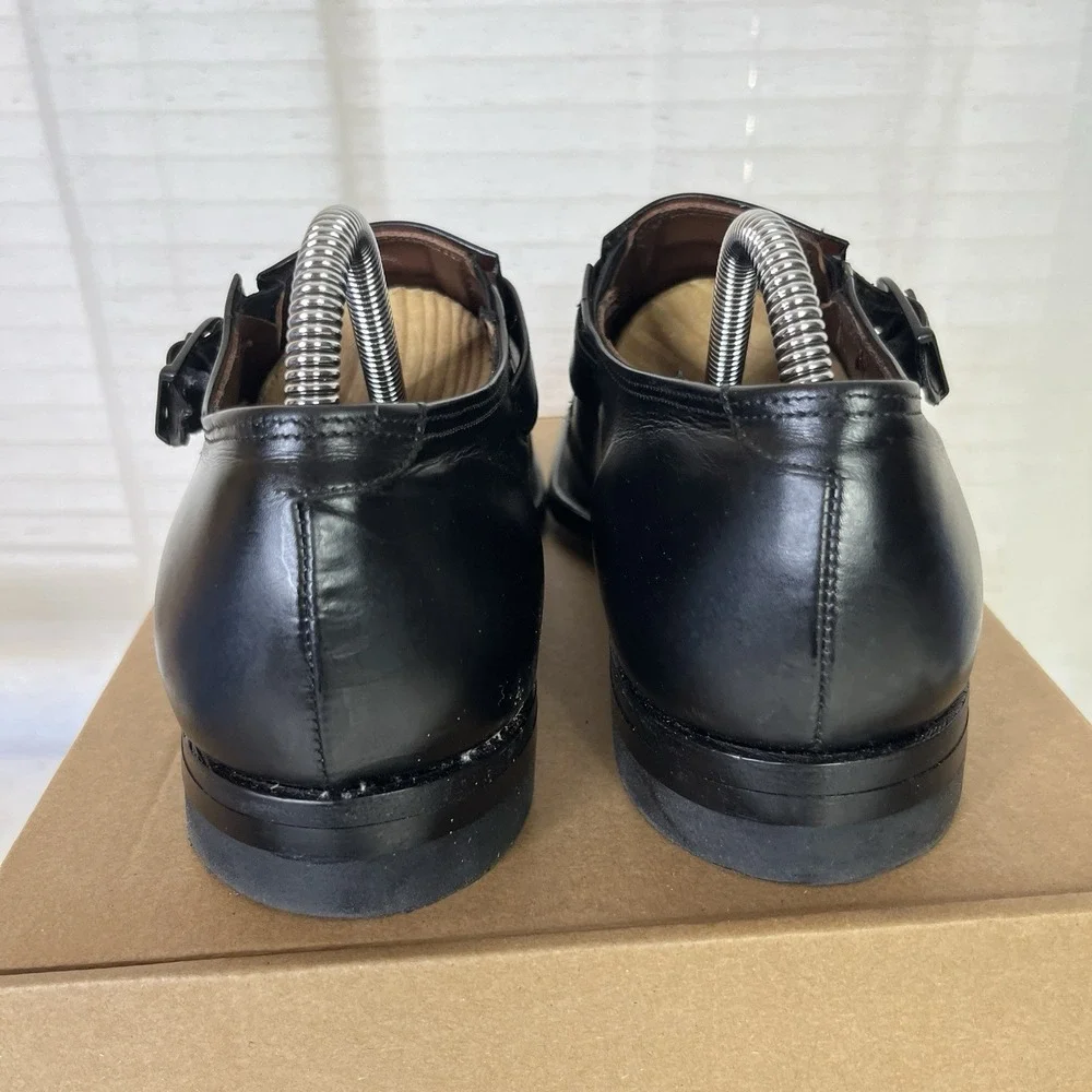 Foot So Port Supreme Monk Strap Black Leather Dress Shoes Mens Size 8 B/D